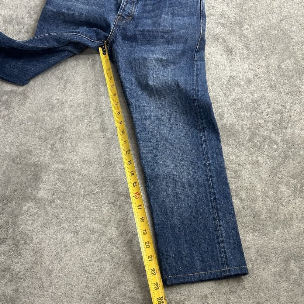 Taylor Stitch Jeans Mens 26x23” Democratic Selvedge Red Line Blue Wash Denim - Picture 7 of 16